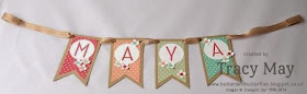 stampin up uk independent demonstrator Tracy May name banner hand-made gift ideas