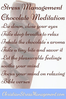 Stress management chocolate meditation
