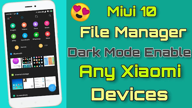 Bagaimana Cara Mengaktifkan Dark Mode pada File Manager Miui 11 Xiaomi?