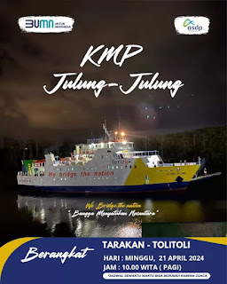 Jadwal KMP Julung-Julung Tarakan Toli-Toli 21 April 2024