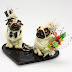 Pug Wedding Cake Topper