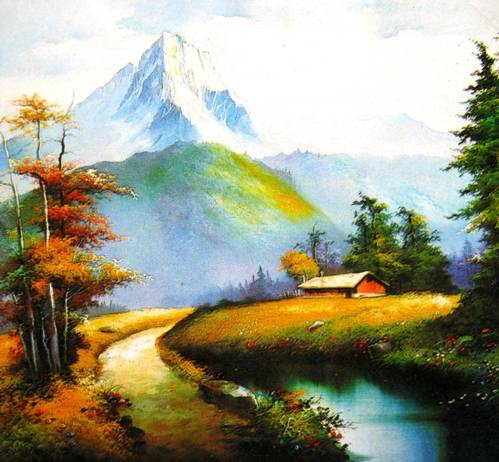 artblog Kumpulan Wallpaper Lukisan  Pemandangan Alam 