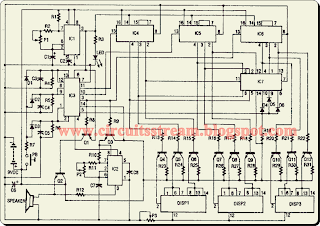 Digital Electronic Slot Machine Circuit Diagram