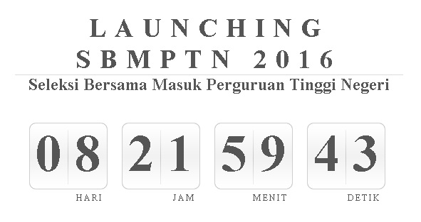 Delapan Hari Lagi Launching SBMPTN 2016