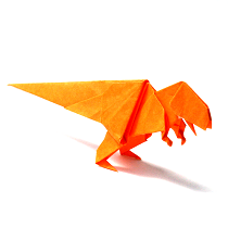 Origami Dinosaur 恐竜 伝説 折り紙 Origami Tyrannosaurus 折り紙 恐竜 ティラノサウルス