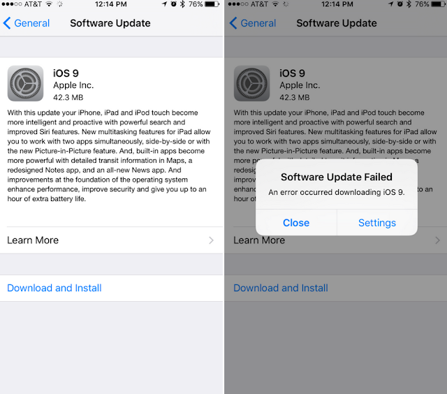 Problemas actualizacion iOS9 Apple