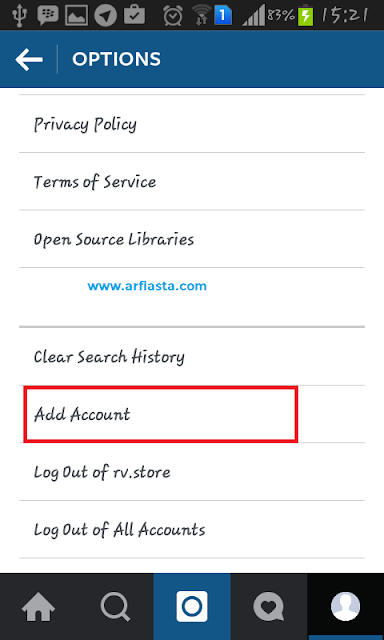 Cara membuat Multiple Account di Instagram - Add Account