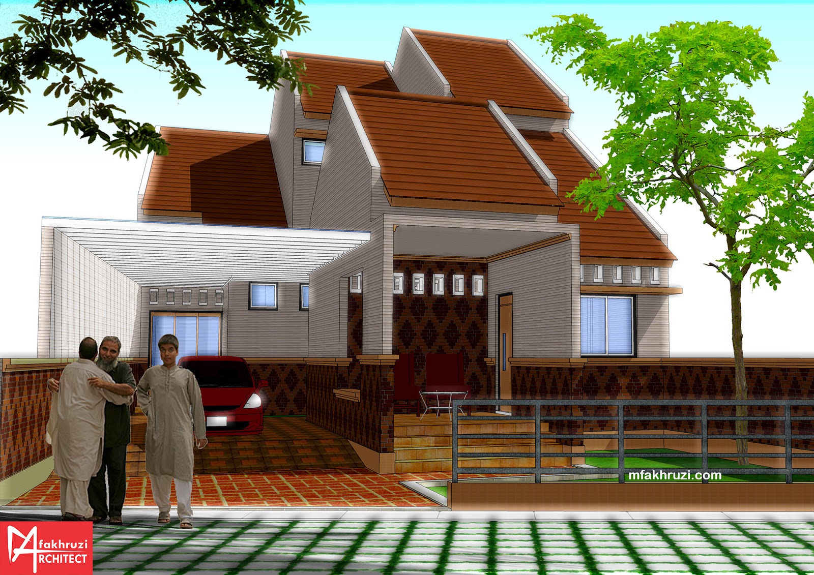 Mfakhruzi Architect Rumah Pinggir Kebun Uk 10x15 M