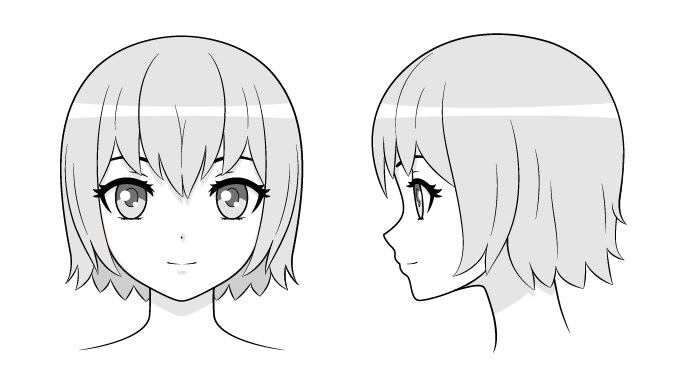 Cara Menggambar Kepala Cewek Atau Perempuan Bergaya Anime  