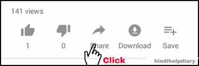 image shows icons below youtube video