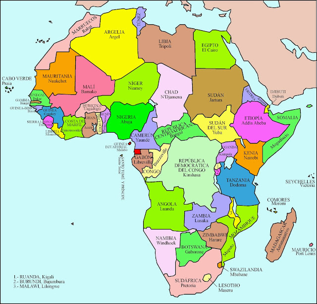 Resultado de imagen de mapa de africa politico