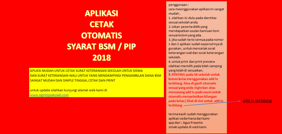 Aplikasi Cetak Persyaratan Pencairan BSM PIP Otomastis ...