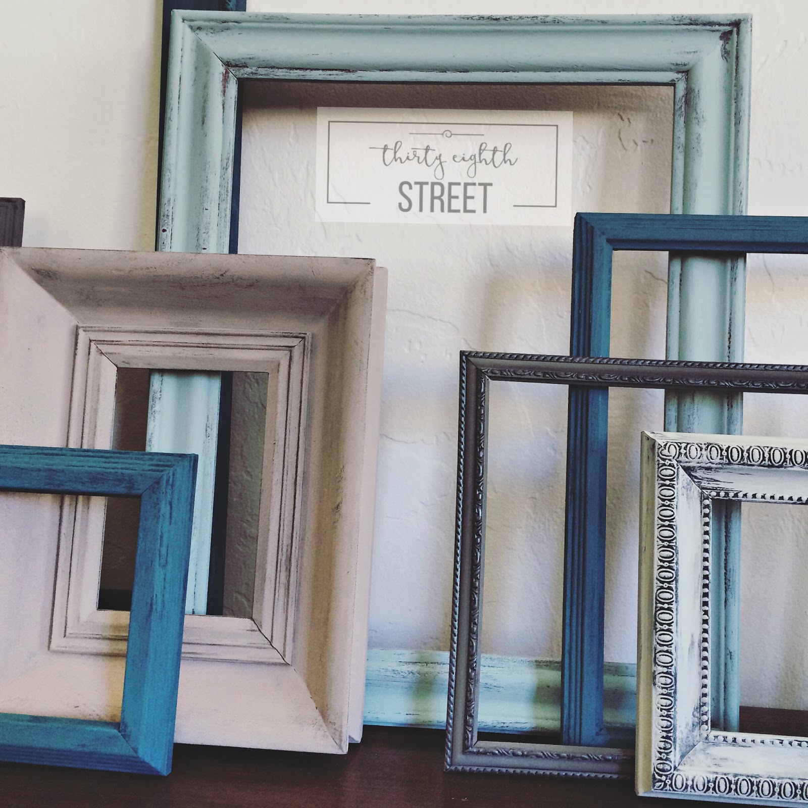 DIY Painted Thrift Store Picture Frames - Thirty Eighth Street