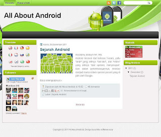 Template Blog Android untuk Blogspot