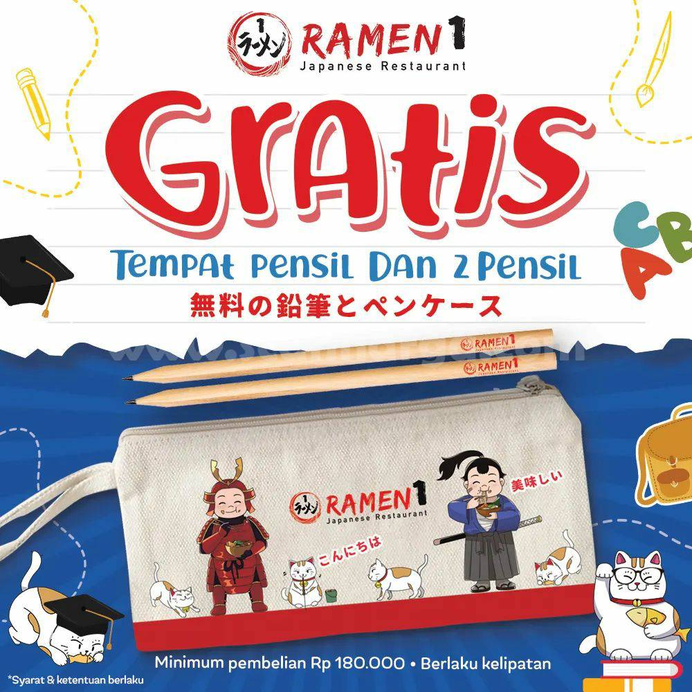 RAMEN 1 Promo GRATIS TEMPAT PENSIL + Z PENSIL
