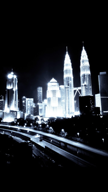Kuala Lumpur Dark City Urban Art Illustration iPhone 7 and iPhone 7 Plus HD Wallpaper
