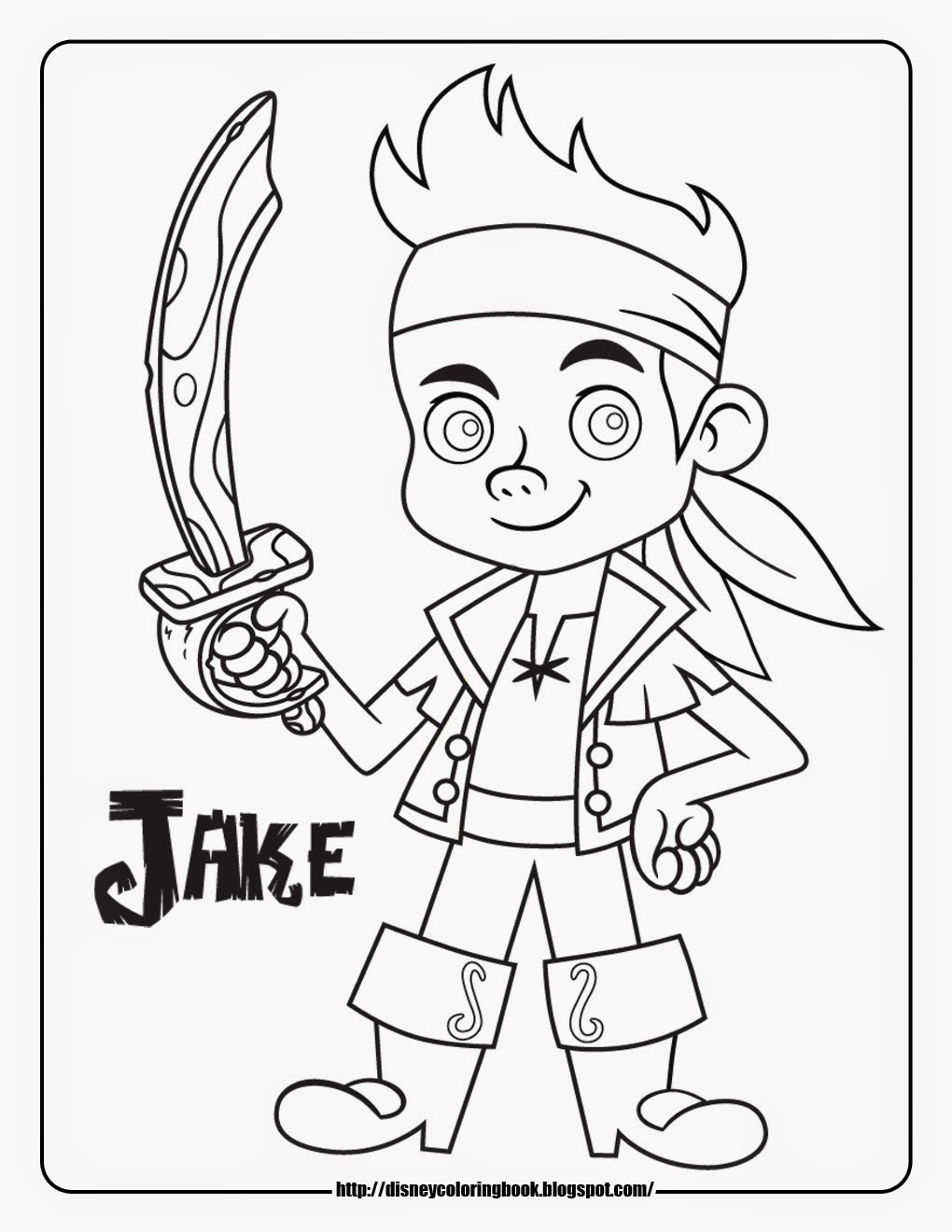Desenhos para Colorir do Jake e os Piratas da Terra do Nunca e Imprimir