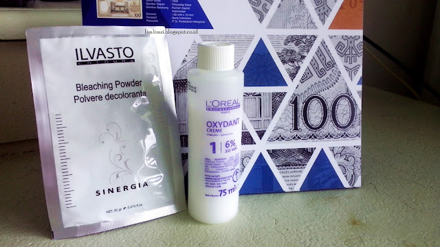 Ilvasto Bleaching Powder dan L'OREAL Oxydant Creme