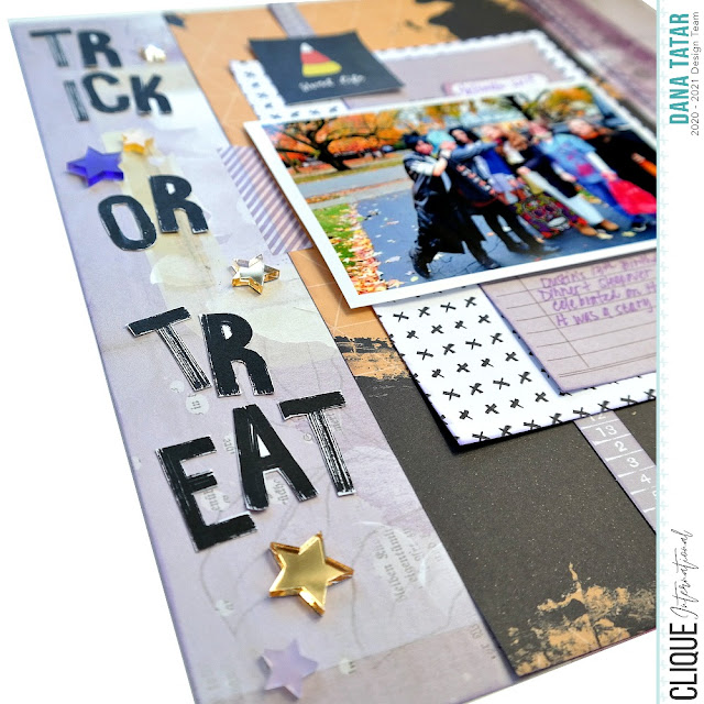 How to Create a Halloween Scrapbook Title from Hand Cut Letters and Acrylic Stars