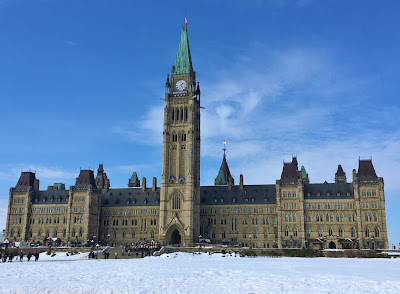 Canada's Parliament Buildings in Winter, Ottawa Canada