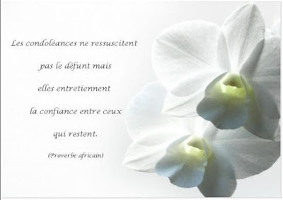 condoléances message