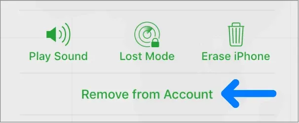 Remove find my device