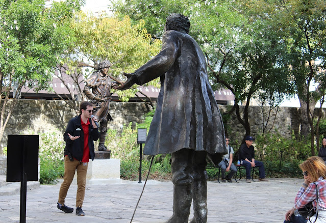 Stephen Fuller Austin listening to the Docent