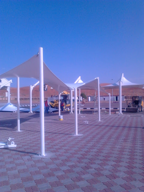 Tensile Shade In UAE | Car Parking Shed In UAE  |  Shade Structure UAE | Walkway Shade In UAE