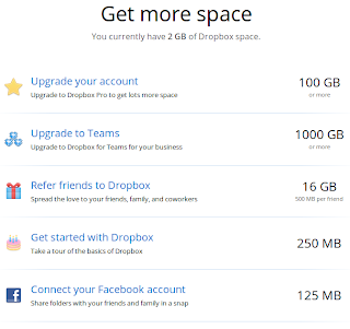 space gratis dropbox