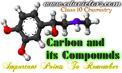 CBSE Class 10 - Chemistry - Chapter 4 - Carbon and its Compounds - Important Points To Memorise (#cbsenotes) 