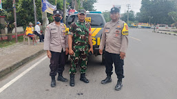 Polsek Sindang Bersama Koramil Melaksanakan Patroli Ngabuburit