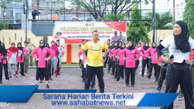 Tingkatkan Sinergitas dan Soliditas TNI-Polri, Polres Pinrang gelar olahraga Bersama