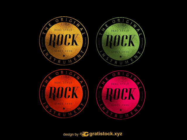 Free Download PSD File Logos Light Effects Rock Style.