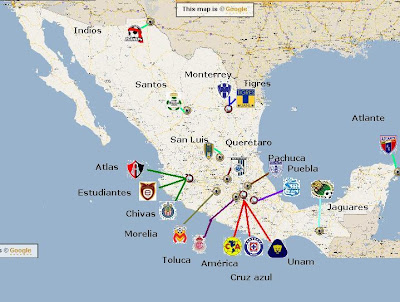 estadisticas del futbol mexicano. Geografía del Futbol Mexicano