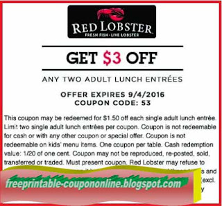 Free Printable Red Lobster Coupons