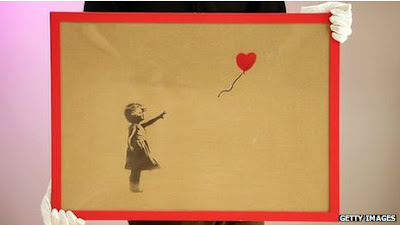 Karya Banksy laku miliaran rupiah