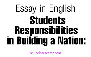 Eassy in english on Students Responsibilities(Student Social Responsibility) in Building a Nation