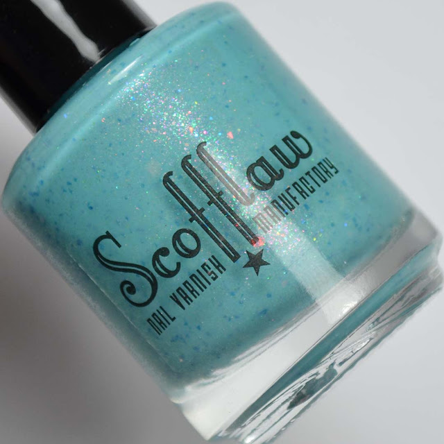 light blue shimmer nail polish