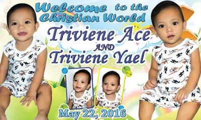 Christening simple tarpaulin layout