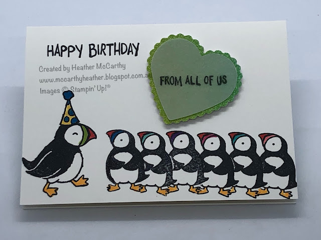 Party Puffins, Stampin' Up!, Being CreateAble with Heather