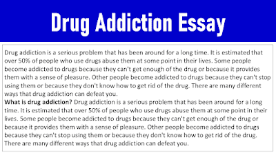 DRUG ADDICTION ESSAY IN ENGLISH