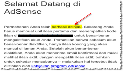 akun adsense anda sedang dalam antrian persetujuan