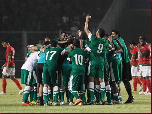 Garuda Indonesia Ditaklukan Arab Saudi 2-1
