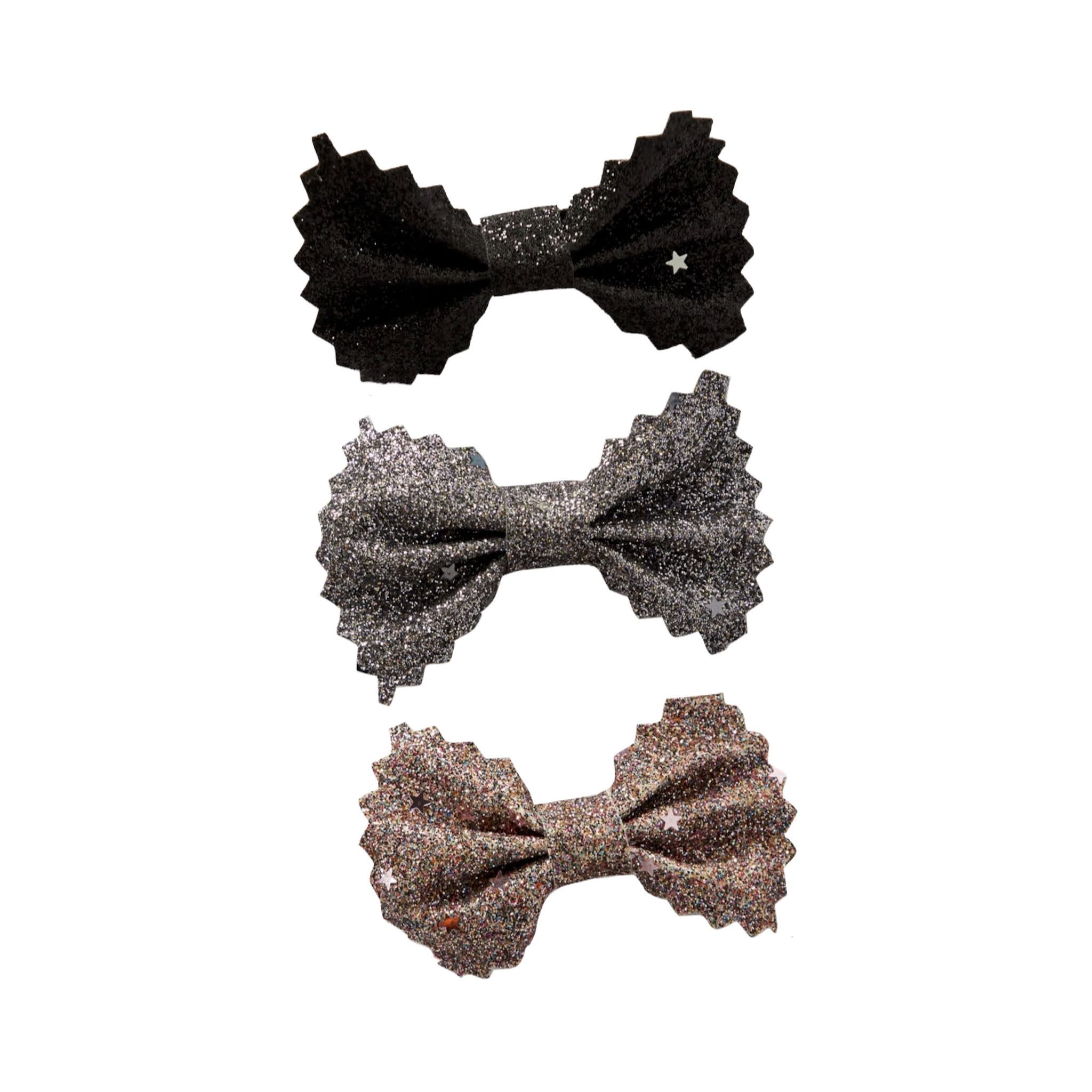 Girls Glitter Bow Hairclips from Mango Kids