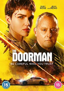 Ruby Rose and Jean Reno on a yellow background - DVD cover