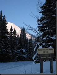 resurrection trail sign