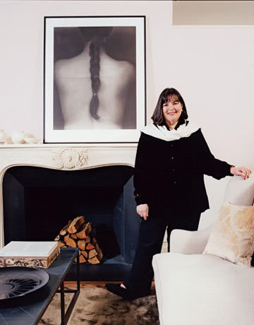 Ina in Living Room of Belgian style Manhattan apartment of Ina Garten