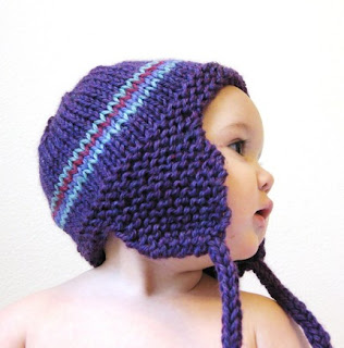 knitted earflap hat baby image