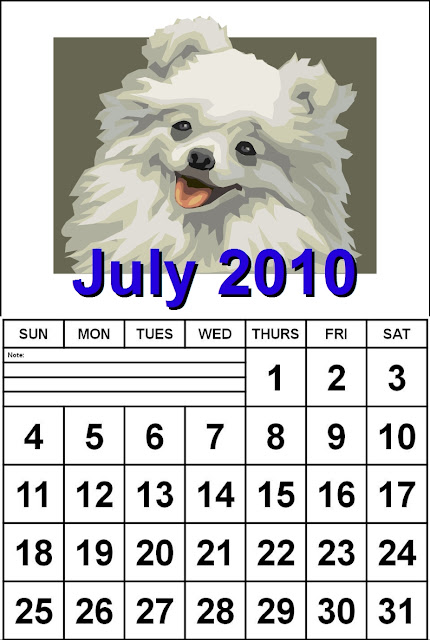 july calendar. july calendar 2010.