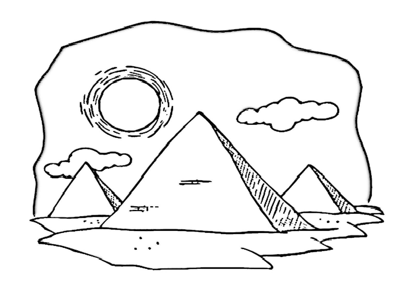 Pirâmides do Egito para colorir I Suporte Geográfico